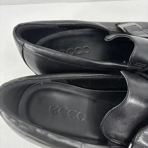 ECCO Mens Edinburgh Buckle Loafer Size EU 46 Black Leather Slip On Dress Shoe main image 6